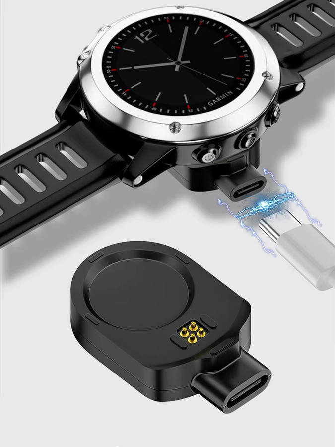 ALLOET 8-Pin zu USB-C Ladeadapter für Garmin MARQ 2 Gen 2 Uhren, Schwarz - Bild 7