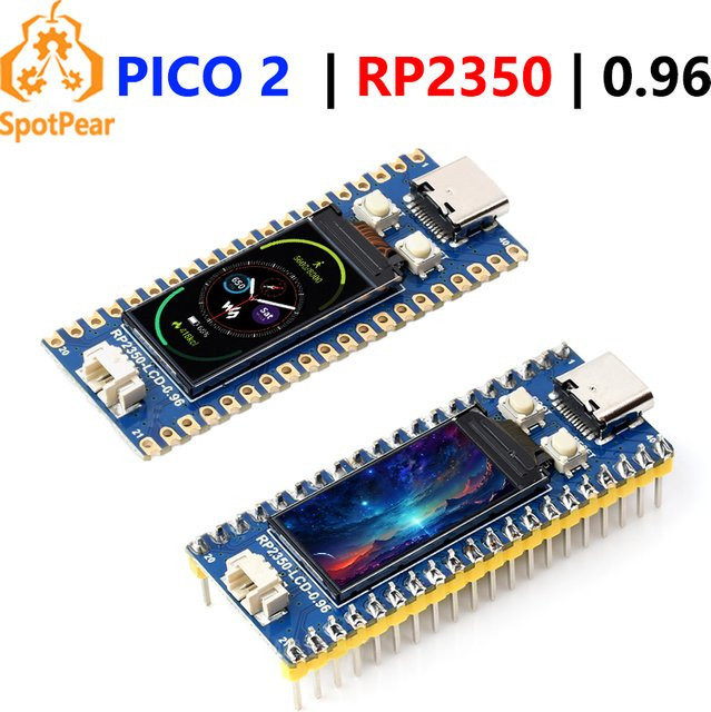 Waveshare Raspberry Pi Pico 2 RP2350 mit 0,96 Zoll LCD-Display in Blau - Bild 1