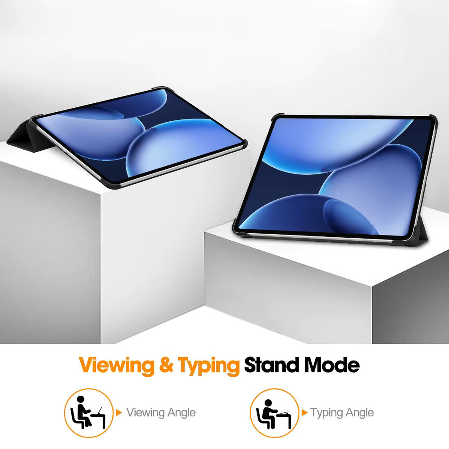 YOUQEEC Magnetische Smart Tablet Hülle für OnePlus Pad 3 Pro und Oppo Pad 4 Pro 13,2 Zoll mit Dreifach-Klappständer in Schwarz oder Blau - Bild 3