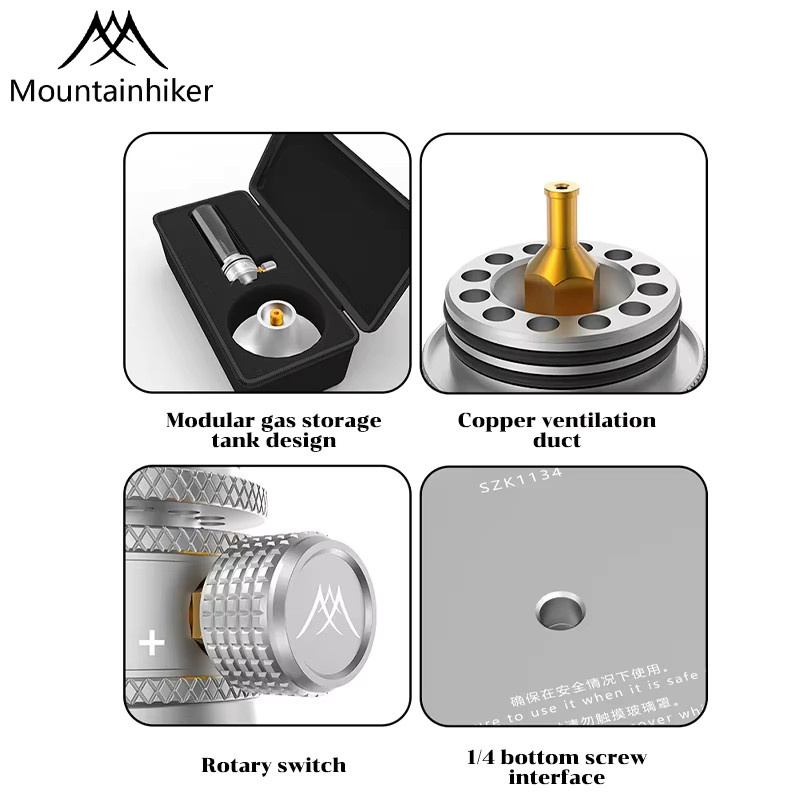Mountainhiker Search Banner Gaslampe in Silber für Camping und Outdoor - Bild 2