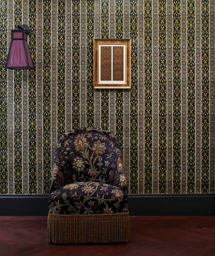 House of Hackney Tapete Mamounia Moss-Green/Black B/H: 300 x 45 cm - Bild 1