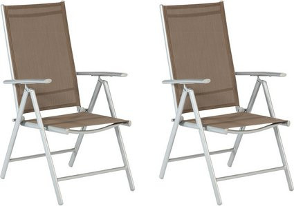 Merxx Klappsessel Amalfi mit Aluminiumrahmen und Textilgewebe in Taupe, B/H/T: 57 x 108 x 65 cm - Bild 1
