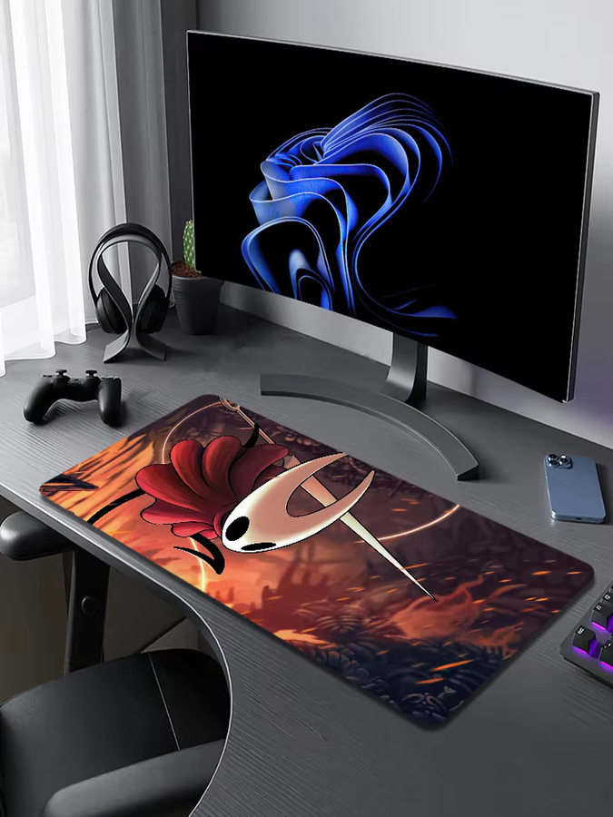 Großes und rutschfestes Gaming Mauspad mit Silksong Knight Motiv in Multicolor - Bild 6