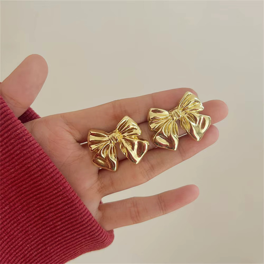 Ohrstecker FOMALHAUT, Gold Farbe, Bogen, Damen - Bild 4