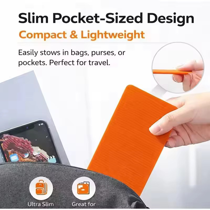 Universeller faltbarer und flexibler Silikon-Handyständer in Schwarz oder Orange, mehrfach winkelverstellbarer und biegbarer Tischhalter für dein Smartphone - Bild 4
