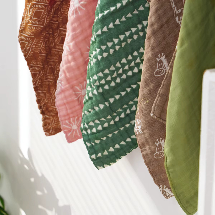 Elinfant 3er Set Baby-Gesichtstücher aus Baumwoll-Musselin in Multicolour im Boho-Stil - Bild 4