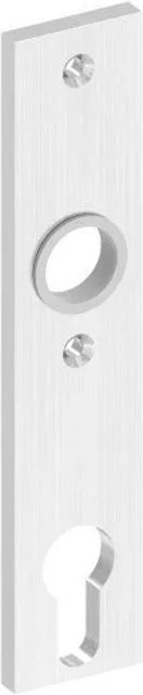 FeNau Langschild Edelstahl V2A in Silber, matt geschliffen Korn 240, B/H/D: 15,6 x 3,2 x 0,6 cm - Bild 1