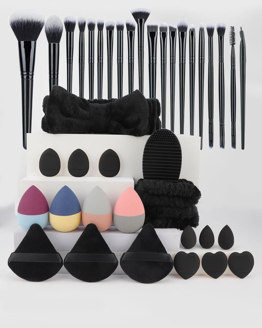 RANCAI Make-up-Pinsel-Set, 40-teilig, Schwarz, Unisex - Bild 1