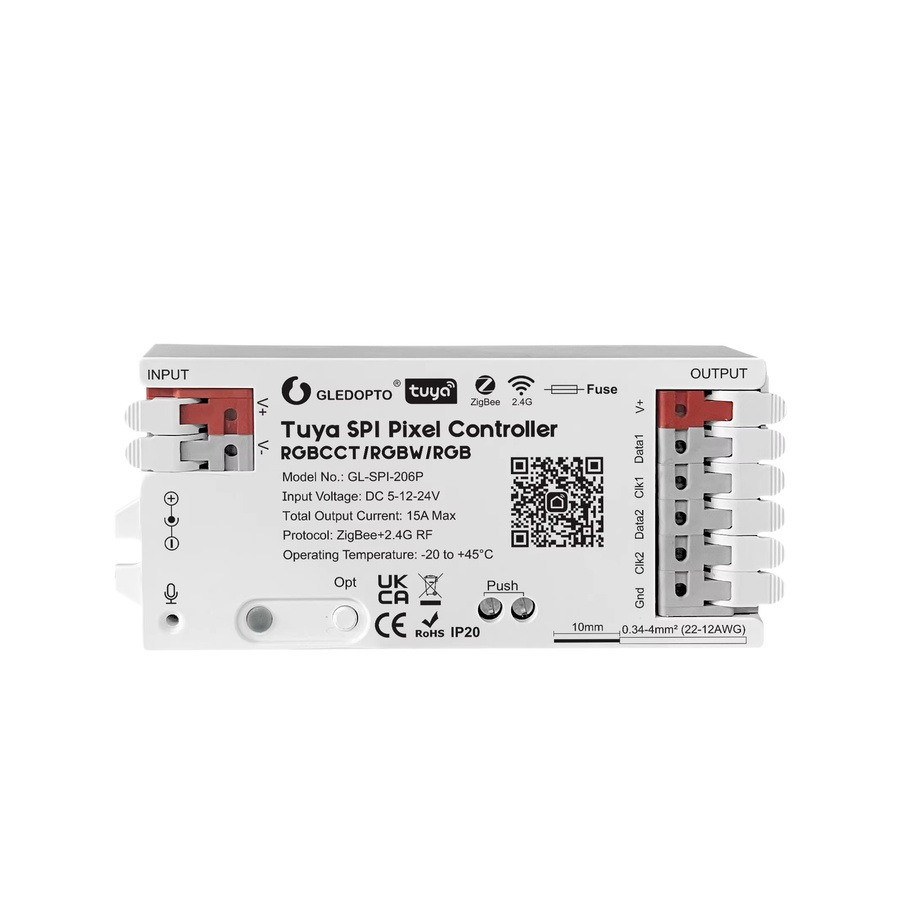 Tuya ZigBee SPI Pixel LED Streifen Controller für RGBIC dynamische Beleuchtung mit Smart Life App Steuerung und Musik Sound Modus für WS2811 - Bild 4