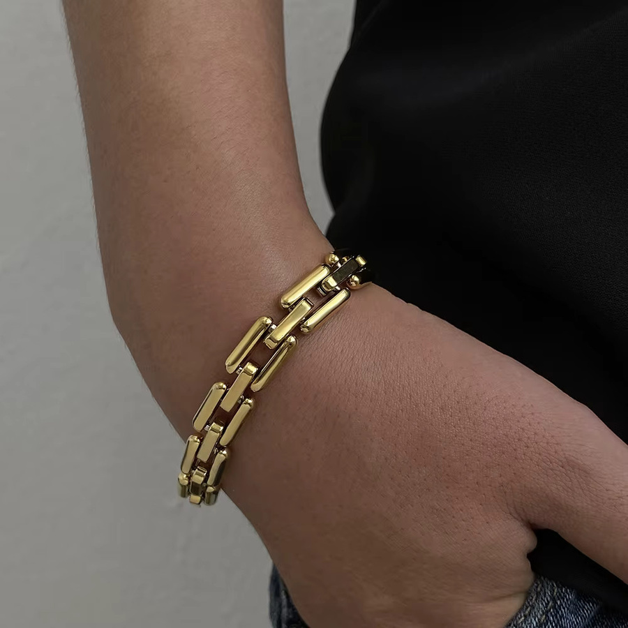 Slavena Armband, Edelstahl, vergoldet, Gold, Unisex - Bild 2