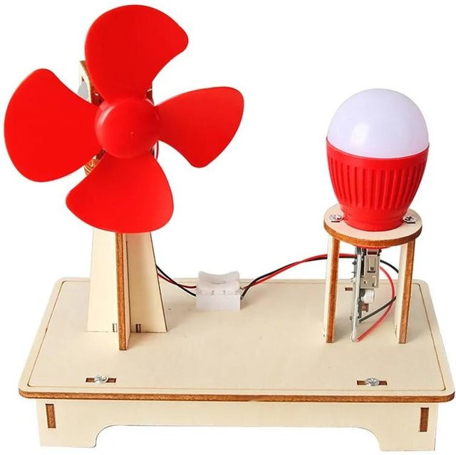 Fashnics DIY Holzwindrad Modell Kinderspielzeug Lernspielzeug - Bild 1