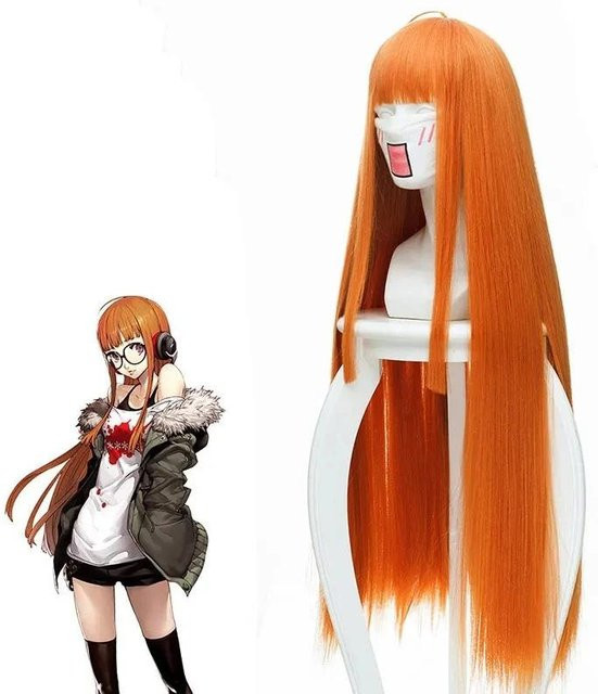 Orange Cosplay Perücke Futaba Sakura, Damen - Bild 1