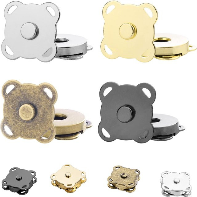 10 Sets magnetische Druckknöpfe von Frequeback in Schwarz aus Metall für DIY-Projekte wie Taschen, Geldbörsen und Kleidung - Bild 1