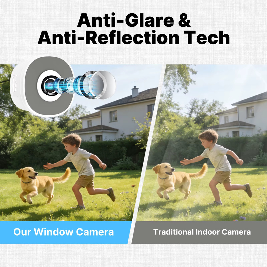 MOES Tuya WLAN Smart Fensterkamera mit 3MP Auflösung, Glasoberflächen-Montage und vollfarbiger Nachtsicht zur Heimsicherheit - Bild 4