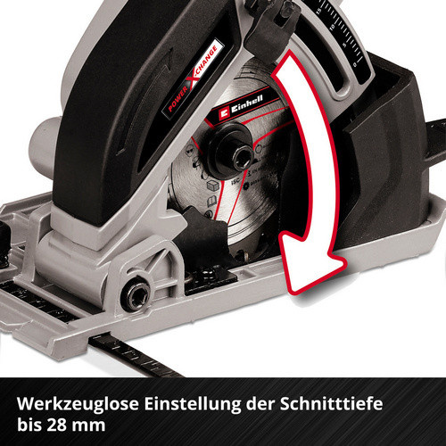Einhell Power X-Change TE-CS 18/89 Li Solo Akku-Mini-Handkreissäge in Rot/Schwarz, 18V - Bild 3