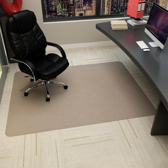 Bürodrehstuhlmatte Lodestar in Beige aus Polyester für Hartholzboden, B/T: 60 x 40 cm - Bild 1