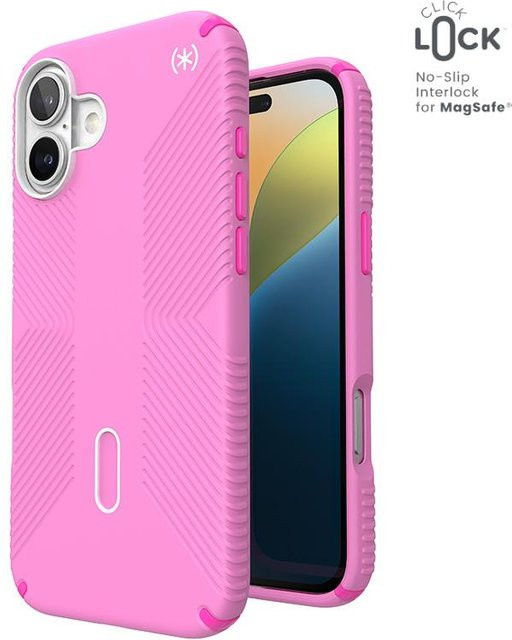 Speck Presidio2 Grip Clicklock & MagSafe Schutzhülle für iPhone 16 Plus in Pink und Weiß - Bild 1