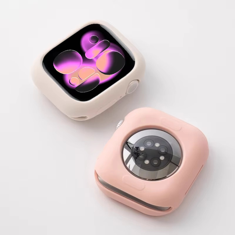 Silikonhülle für Apple Watch, Schwarz, Unisex - Bild 3