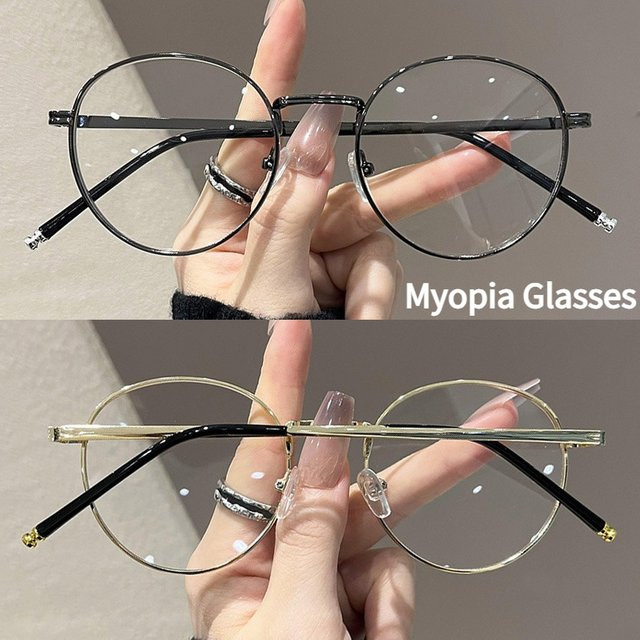 MDOD Korrektionsbrille, oval, Vollrand, Metall, schwarz, Unisex - Bild 1