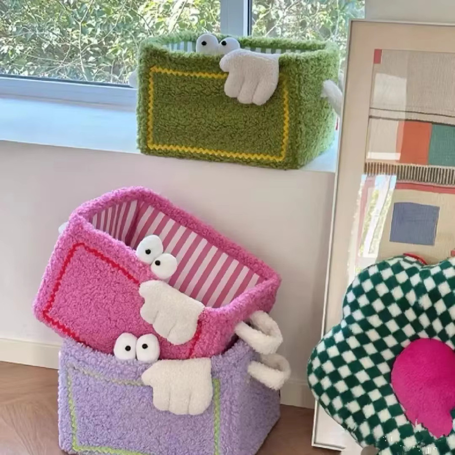 Organizer Korb für Kinderzimmer in Pink zur Aufbewahrung von Windeln, Spielzeug und Kleidung, B/T/H: 30 x 30 x 3 cm - Bild 2
