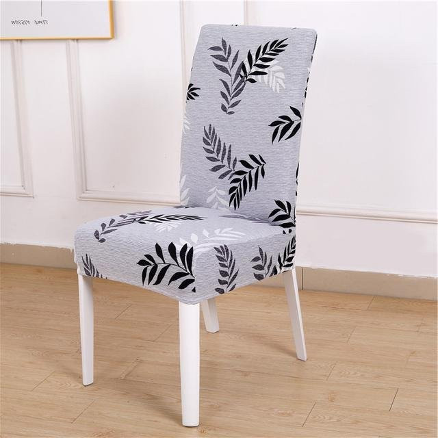 Yiran Furniture Elastische Stuhlhussen aus Spandex in Schwarz für Esszimmerstühle - Bild 1