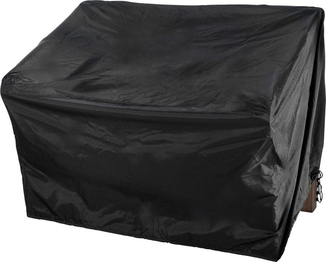 CLP Abdeckhaube für Gartenbank in Schwarz, wetterbeständige Schutzhülle für Gartenmöbel, B/T/H: 126 x 71 x 76 cm - Bild 1