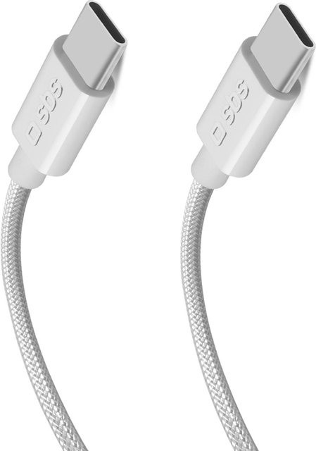 SBS USB-C 3.2 Lade- und Datenkabel mit Power Delivery bis 100W, Grau - Bild 1