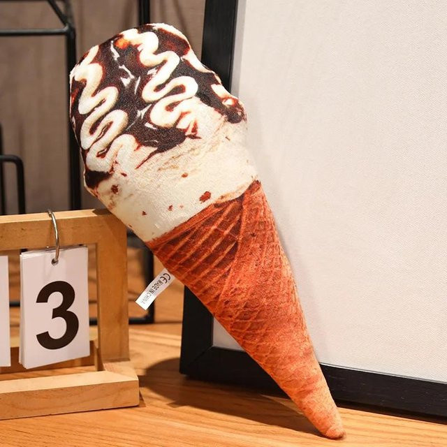 Yiran Toy Eiscreme Plüschkissen Simulation Dessert Kuscheltier B/H: 50 x 50 cm - Bild 1