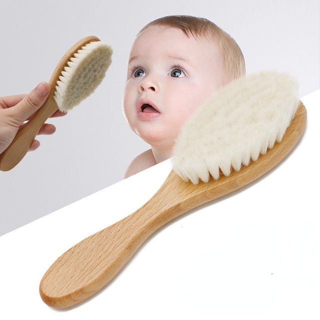 OIMG Baby Haarpinsel Set, Natürliche Wolle, für Kinder - Bild 1