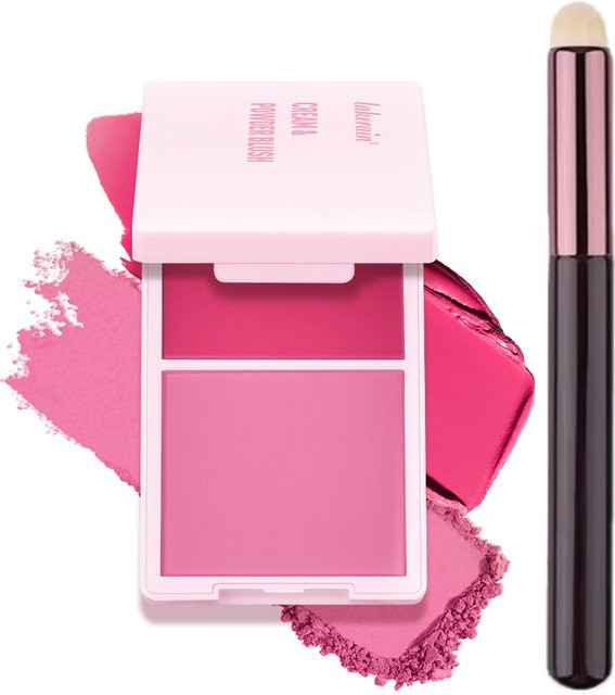 Lakerain 2Color Blush Cream und Brush Powder, Matt, Kinder - Bild 1