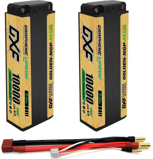 DXF 2S Lipo Akku NGP Plus, 10000mAh, 7,6V, 150C, 5mm T-Stecker, Hardcase - Bild 1