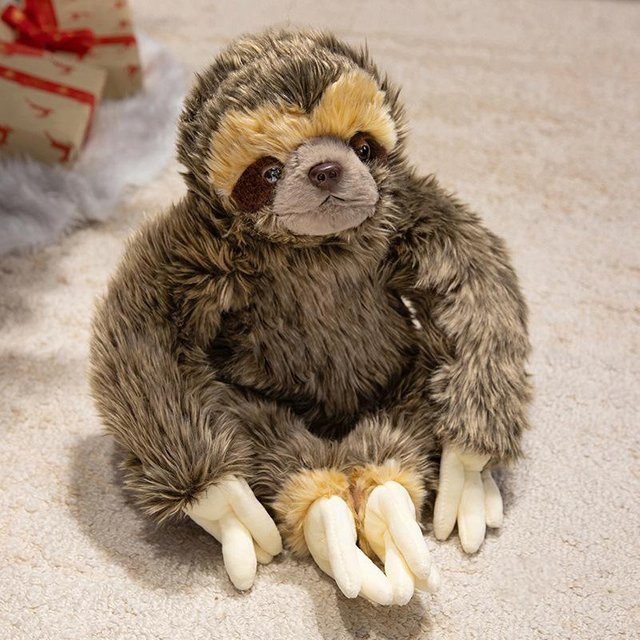 Binchi Fitness Plüschfaultier-Spielzeug, Wildtierpuppe, 30cm, ab 14 Jahren - Bild 1
