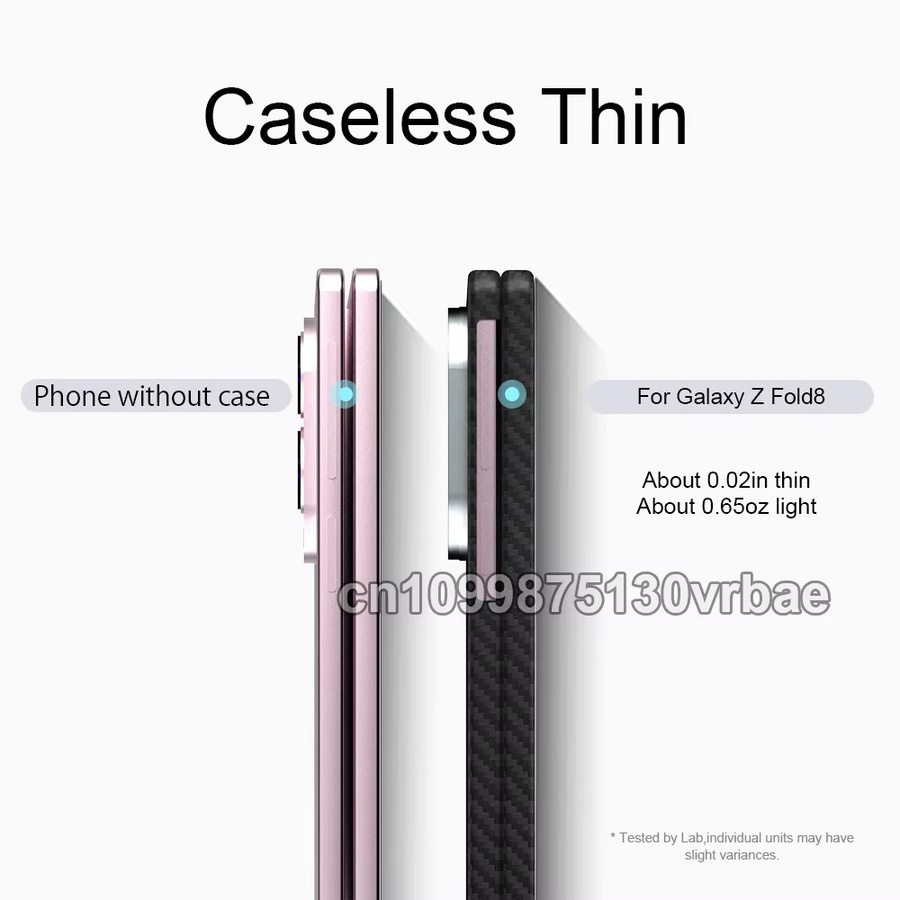 Slimlight Premium Schutzhülle für Samsung Galaxy Z Fold 8 Wide Case aus Carbon 600D Kevlar Aramidfaser-Gewebe in Schwarz Magnetisch Dünne Hartschale - Bild 2