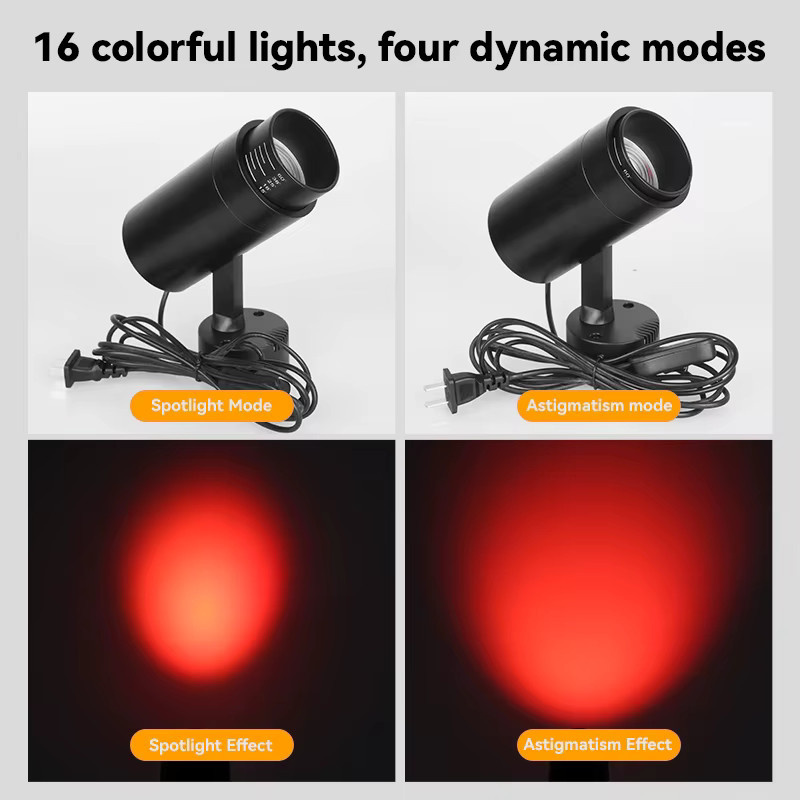 CHENBEN RGB LED Bühnenscheinwerfer mit Fernbedienung, einstellbare Atmosphäre-Beleuchtung in Schwarz für KTV, Bar und Disco - Bild 4