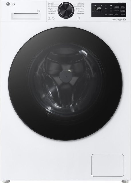 LG Waschmaschine F2X7SLIM9W in Weiß mit 9,0 kg Fassungsvermögen, 1200 U/min Schleuderdrehzahl, Aquastop und Dampfprogrammen - Bild 1