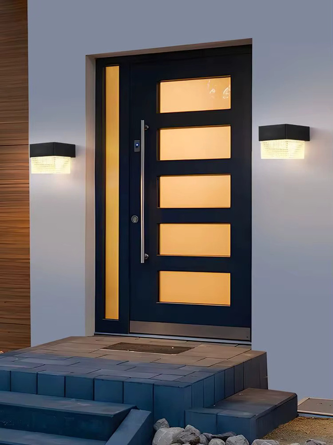 CANMEIJIA Solar LED Wandlampe IP65 Wasserdicht für Garten und Terrasse in Schwarz - Bild 7