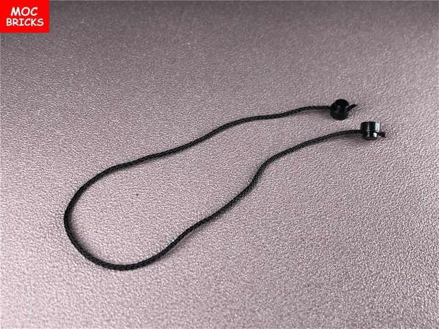 Yiran toy MOC Steine DIY Schwarze Schnur mit Endstoppern 10-teiliges Set - Bild 1