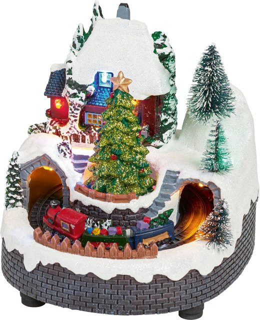 Beleuchteter fahrender Zug für dein OBI Weihnachtsdorf in Mehrfarbig - Bild 1