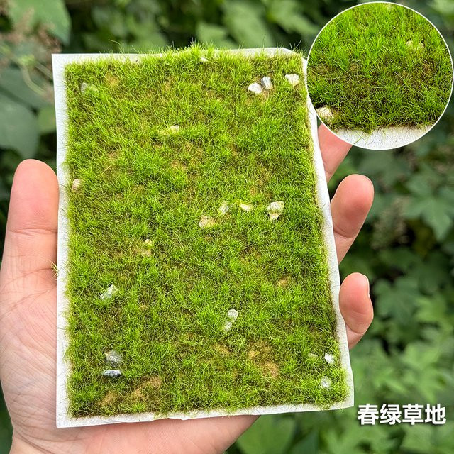 FunTrying Modell Gras Rasen mit Stein, 1/64 Skala, Natur, Grün - Bild 1