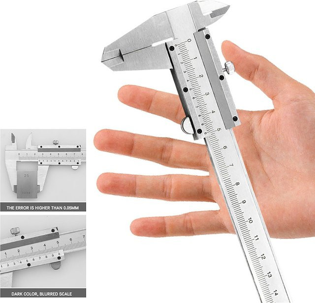 Hochpräziser Messschieber aus Edelstahl mit Schutzbox, 150 mm (0–6 Zoll) - Bild 1