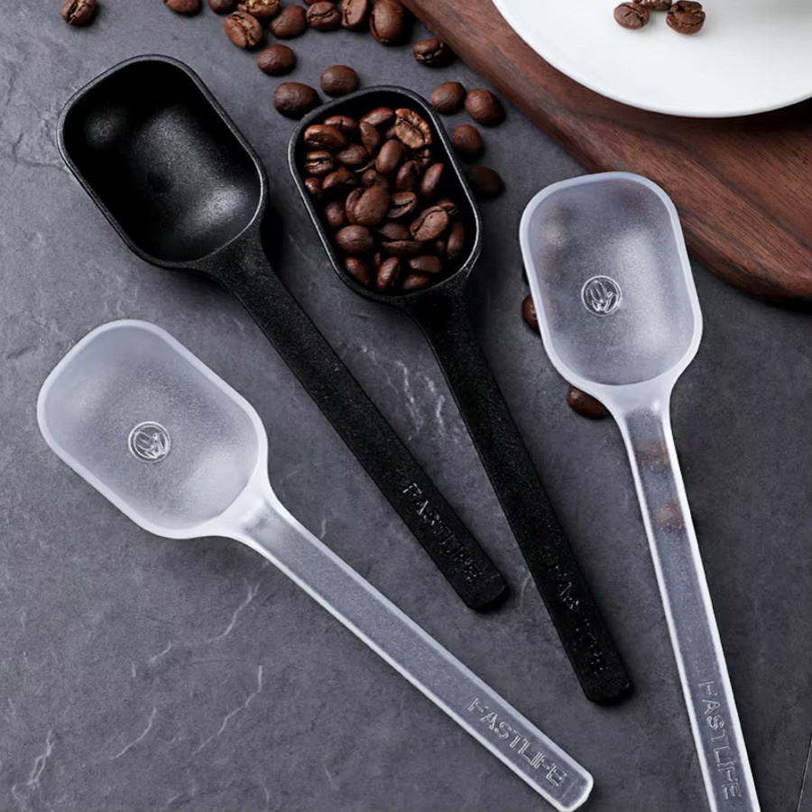 Messlöffel mit langem Griff für Kaffeebohnen und Pulver in Schwarz aus Kunststoff - Bild 4