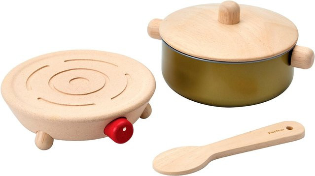 Plantoys Kochtopf mit Kochplatte, Spiel-Set, ab 2 Jahren - Bild 1