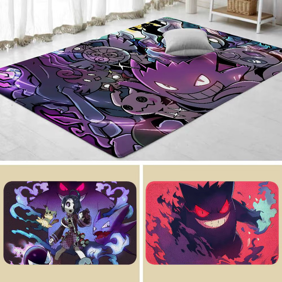 Kayou Gengar Fußmatte aus Polyester, lila, rutschfest, B/T: 60 x 40 cm - Bild 2