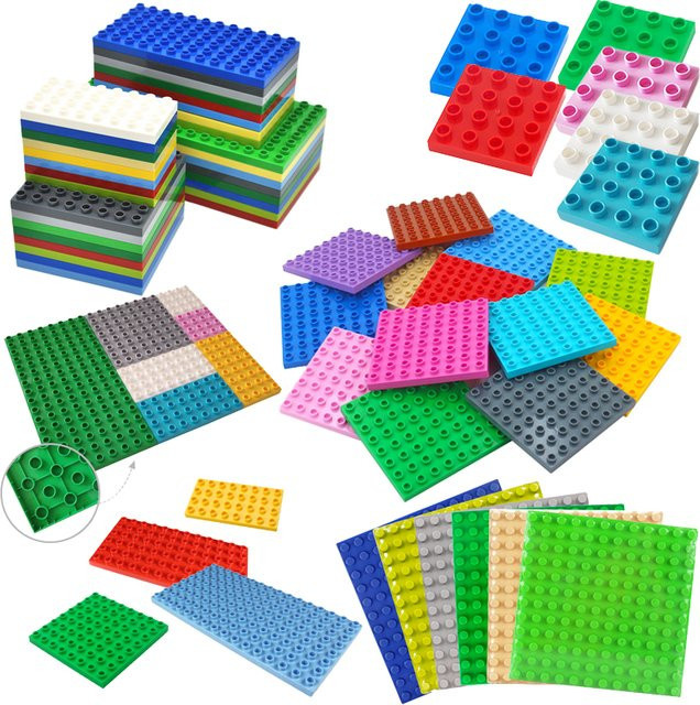 Yiuiuly Big Building Blocks Base Plate White 3-6Y - Bild 1