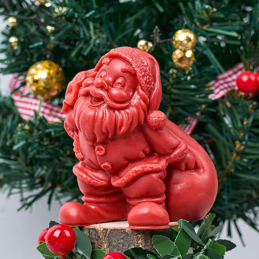 UDOCOOL Silikonform für 3D Weihnachtsmann Rucksack Kerzen und Seifen in Multicolour zur DIY Gestaltung von Gips und Aromath Seife - Bild 3