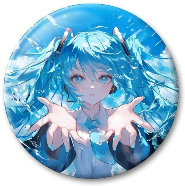 Anstecker Anhänger Hatsune Miku, 58 mm, blue, Unisex - Bild 1