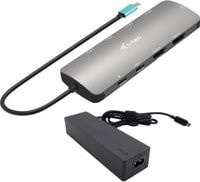 i-tec USB-C Metal Nano Docking Station mit 2x HDMI, Ethernet/LAN und Thunderbolt in Silber/Grau für dein Notebook - Bild 1