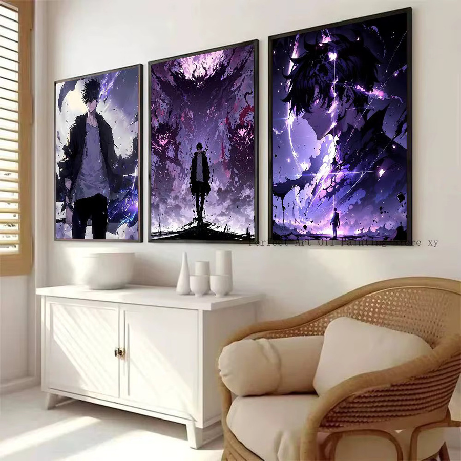 Selbstklebendes und wasserfestes Manga Poster Solo Leveling Anime Wandbild für Wohnzimmer und Schlafzimmer - Bild 3