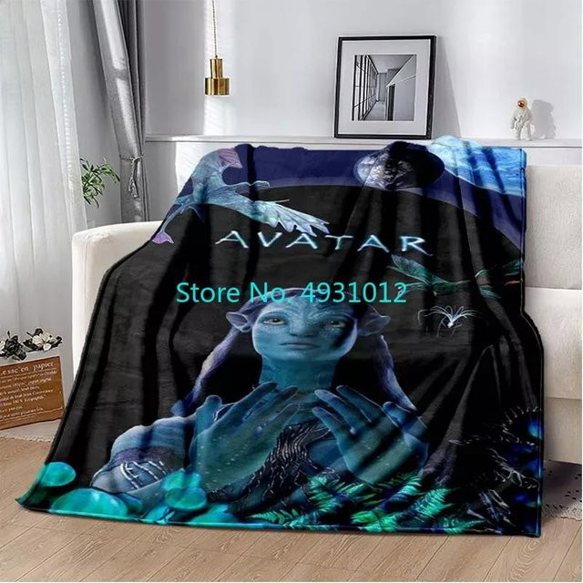 JMG Household Supplies Anime Avatar Plüschdecke aus Flanell und Sherpa, Blau, B x H: 70 x 100 cm - Bild 1