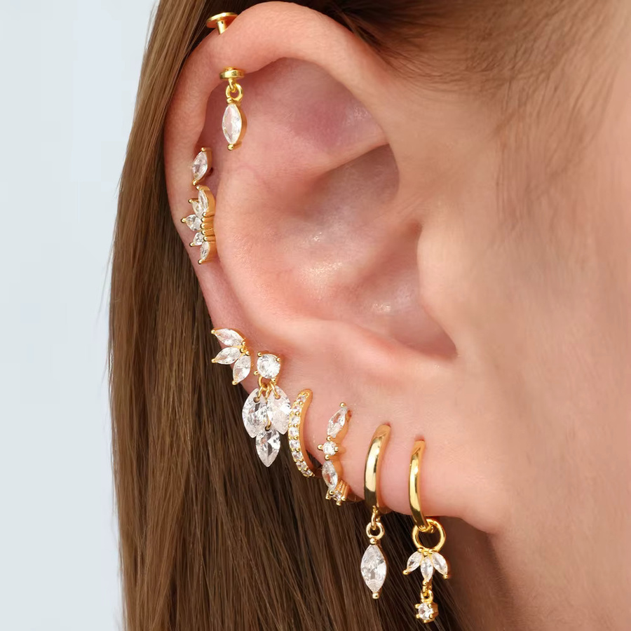 CANNER Piercing-Ohrringe, 925 Silber, Zirkonia, Damen - Bild 2